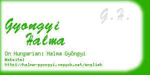 gyongyi halma business card