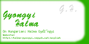 gyongyi halma business card